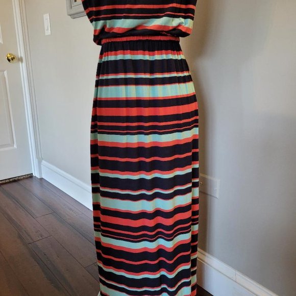 Ann Taylor Factory Striped Maxi Dress Peti… - Picture 2 of 3